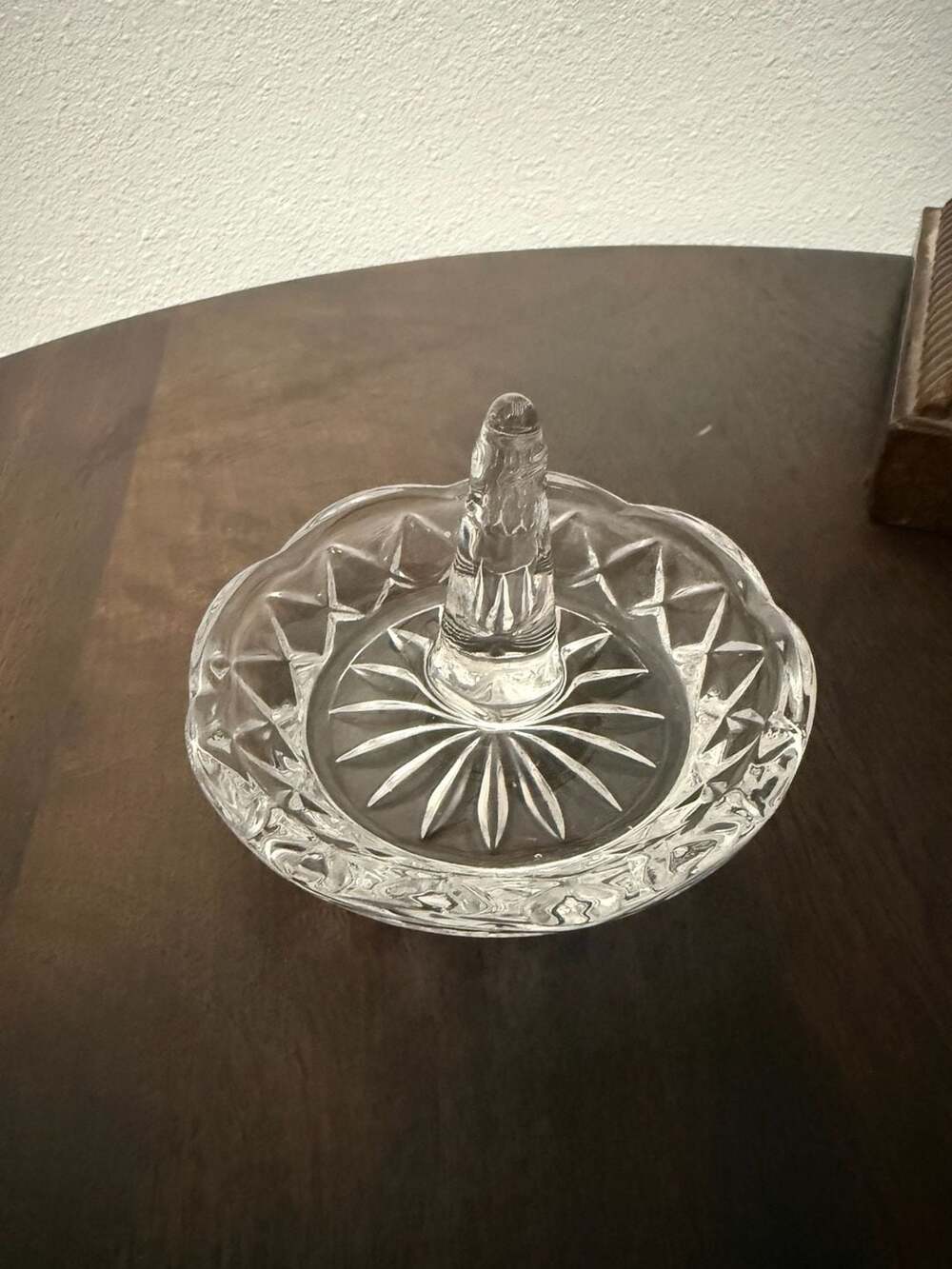 Shannon Crystal by Godinger Cut Glass Ring Holder Dish